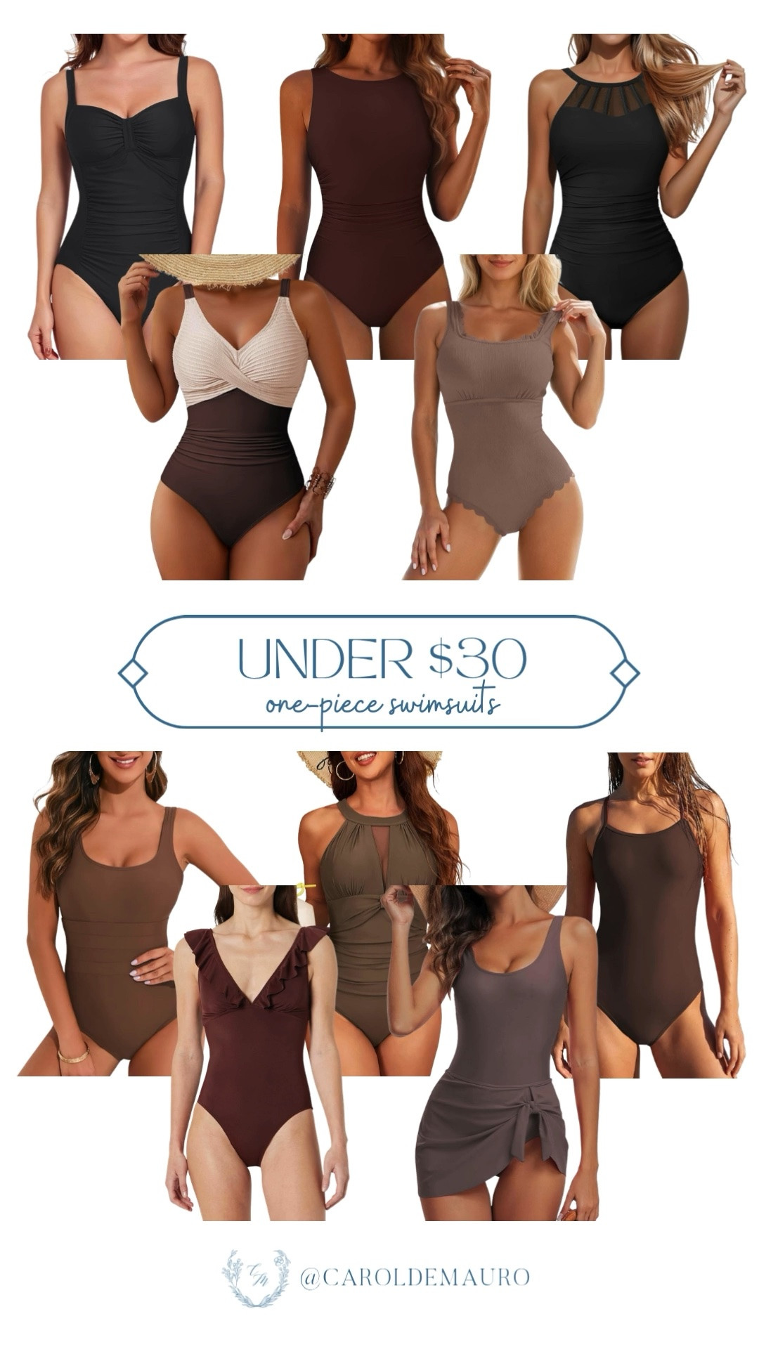 The sun is up, and there's no better way to get ready than to replace your old swimsuits with these chic one-piece options! You'll love these flattering silhouettes in earthy tones and classic blacks that are all under $30.

amazon fashion, beach day, resort wear, tropical look, outfit idea, poolside vibes, instagram ready, fashion finds

#LTKSeasonal #LTKU #LTKSwim