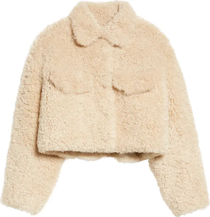 Fazia Crop Faux Shearling JacketIsabel Marant Étoile | Nordstrom
