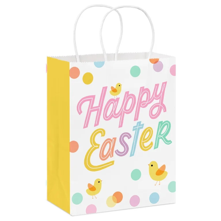 Hallmark Medium Easter Gift Bag (Chicks and Polka Dots on White) | Walmart (US)