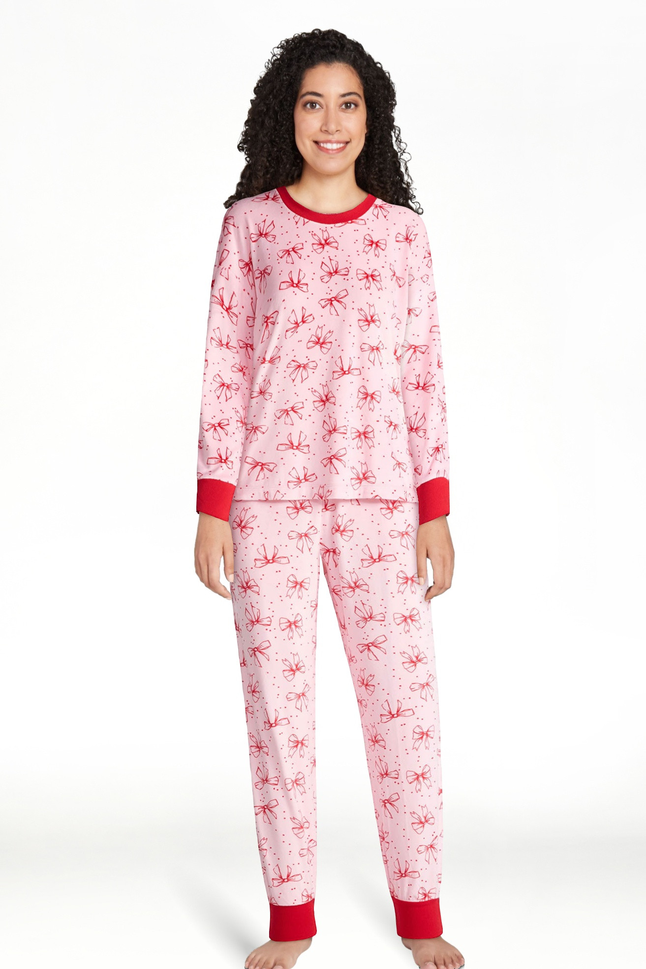 Joyspun Conjunto de Pijama de Manga Larga, Pantalones y Calcetines de Terciopelo Elástico para M... | Walmart (US)