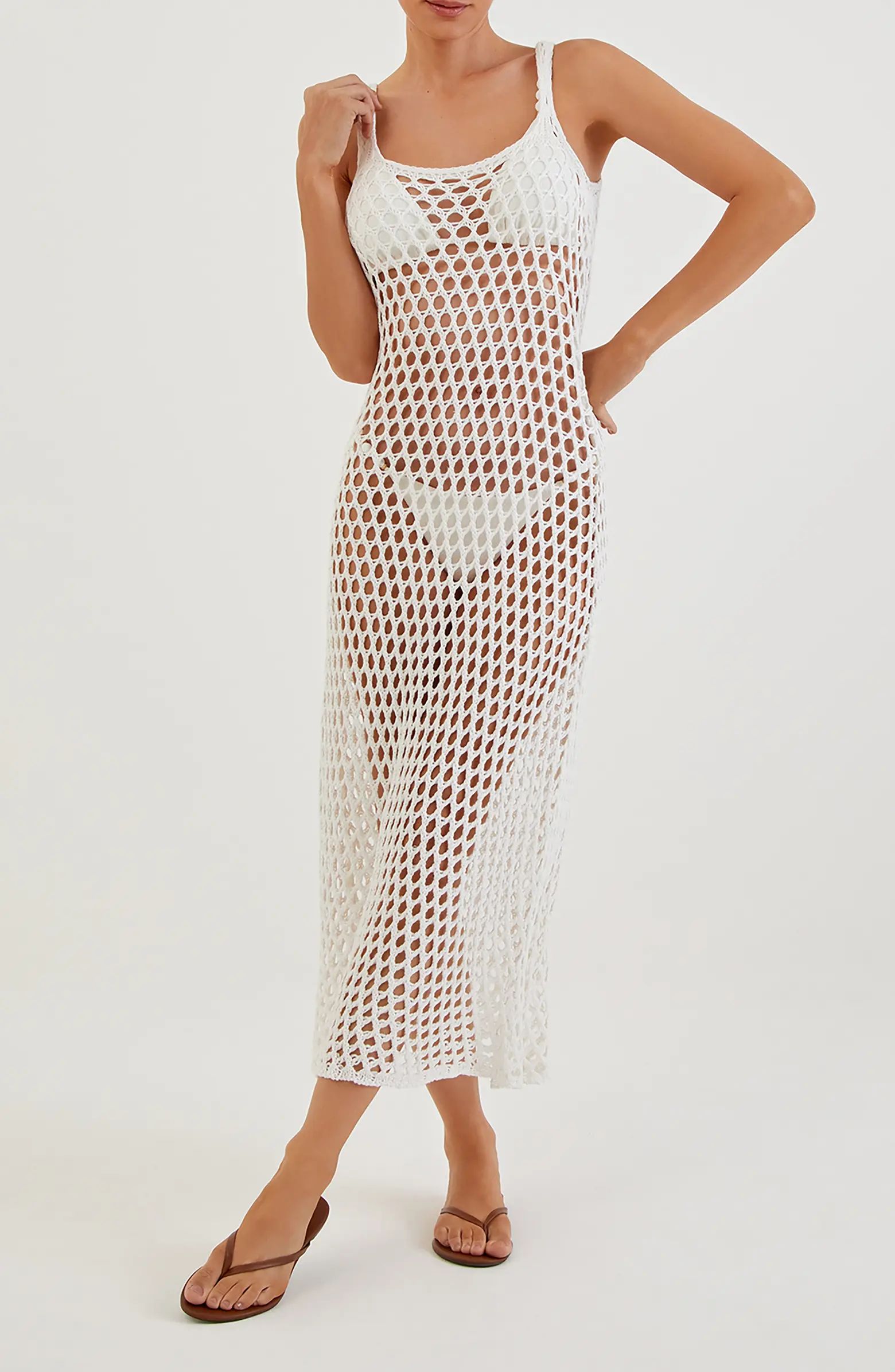 ViX Swimwear Nicole Crochet Cover-Up Midi Dress | Nordstrom | Nordstrom