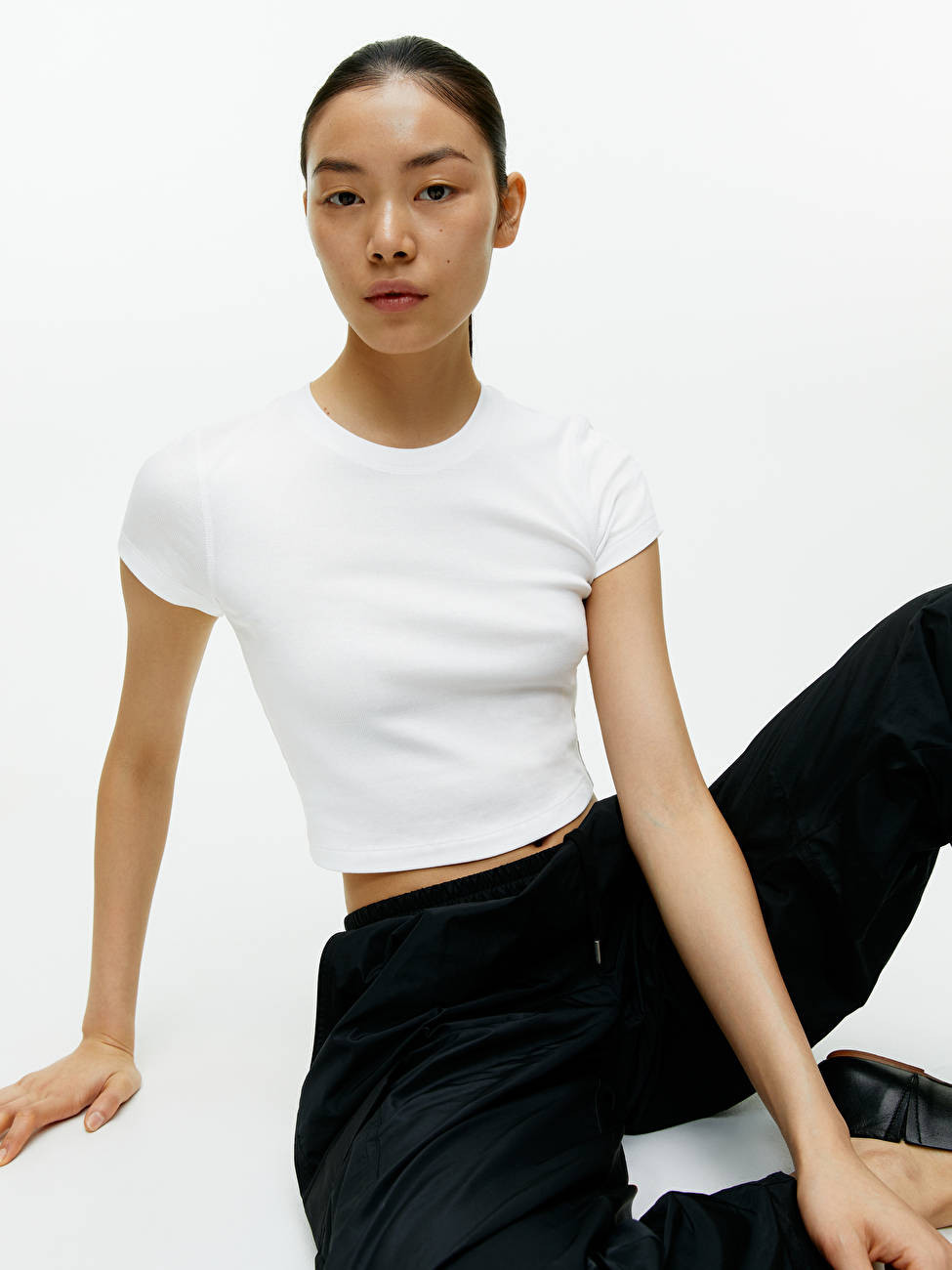 Rib Short-Sleeve Top | ARKET (US&UK)