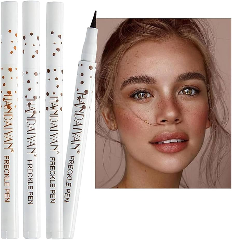 Freckle Pen Makeup,Natural Lifelike Fake Freckles Magic Freckle Color Pen,Soft Waterproof Long-la... | Amazon (UK)