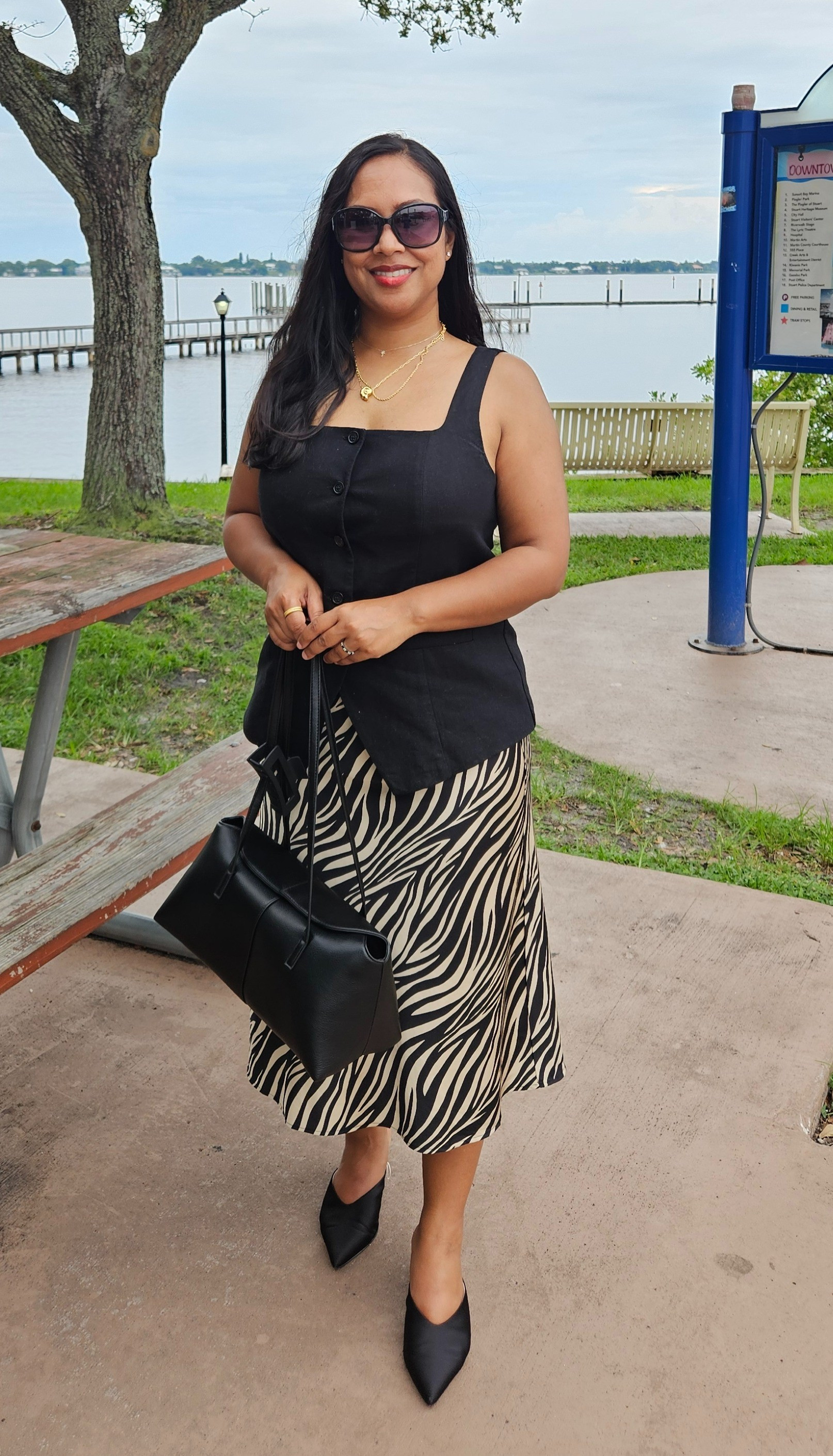 Vest + Zebra Print midi skirt 

#LTKFallSale #LTKOver40 #LTKMidsize