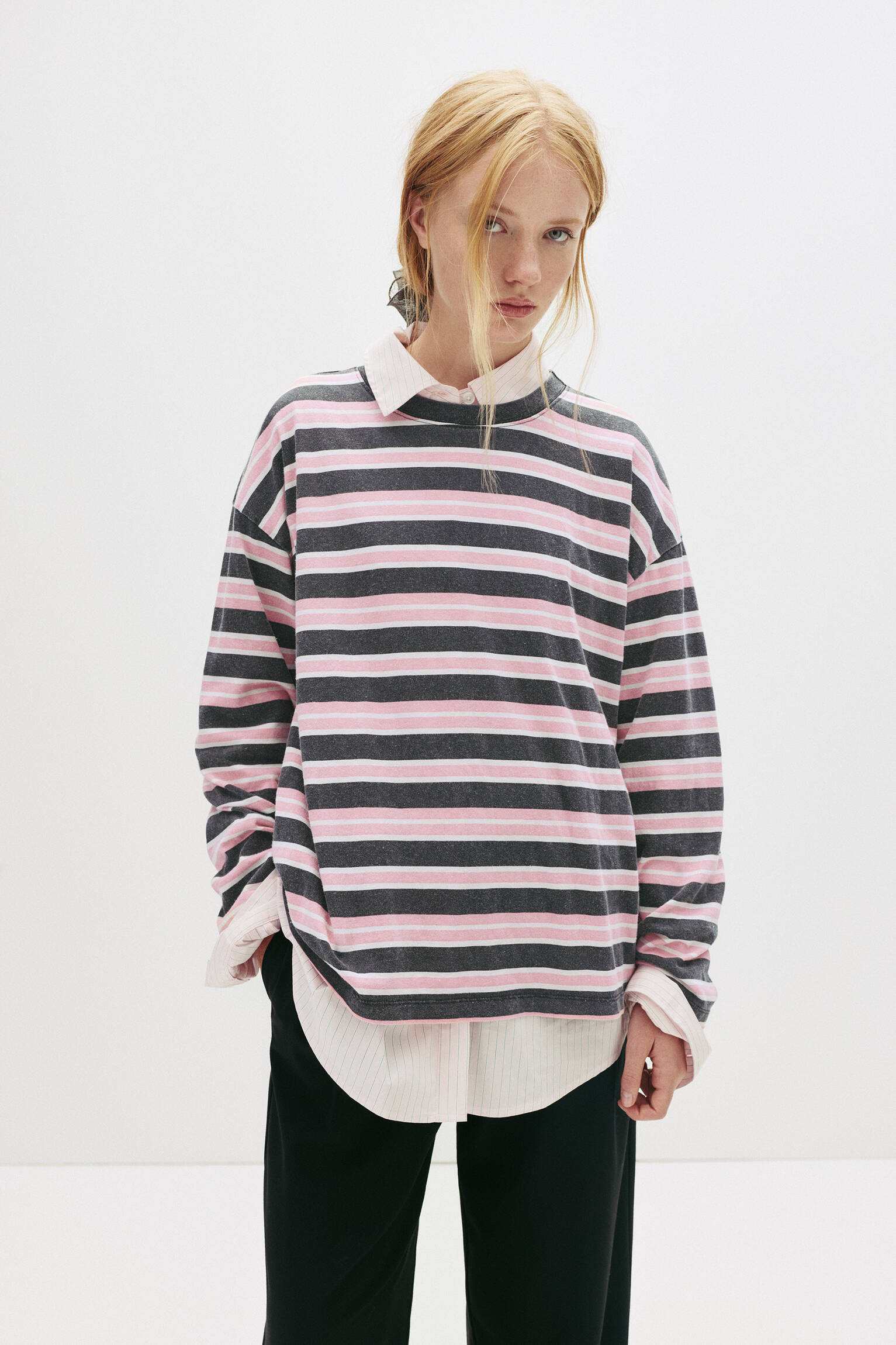 Long-sleeve striped T-shirt - pull&bear | PULL and BEAR UK