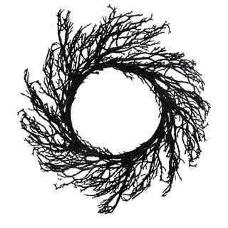 24" Black Halloween Twig Wreath | Michaels | Michaels Stores