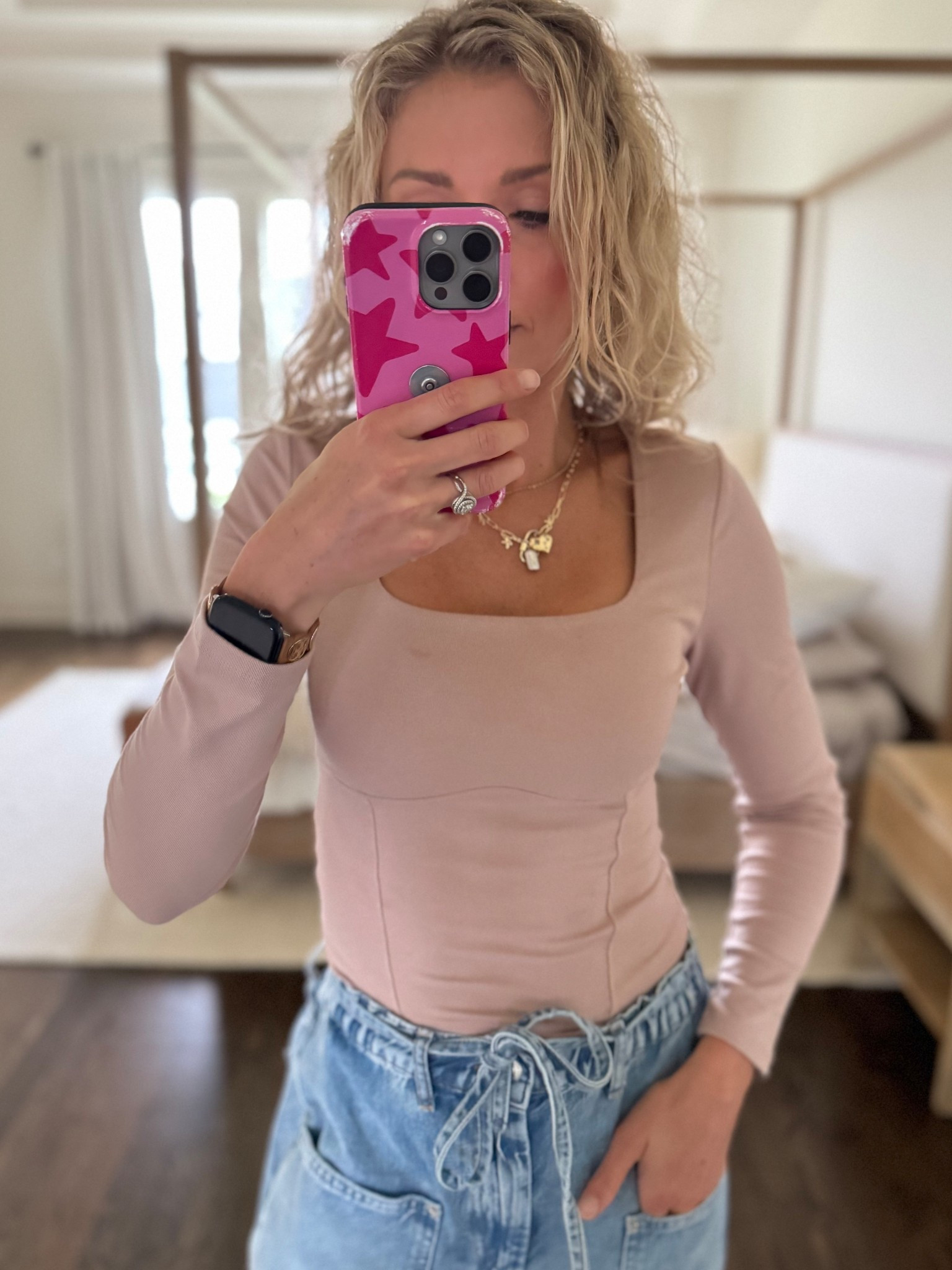 Do not sleep on this buttery soft, long sleeve, corset top (without the boning) that’s only $25! This comes in 3 colors and is so easy to throw on to be the base for many different looks. Wearing the pink color in a small. 

#LTKFindsUnder50 #LTKTall #LTKStyleTip