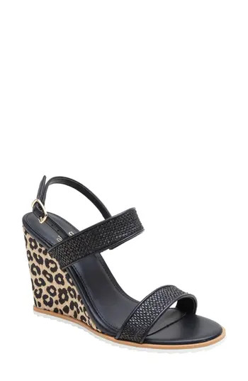 Linea Paolo Edith Wedge Sandal in Black at Nordstrom Rack, Size 7.5 | Nordstrom Rack