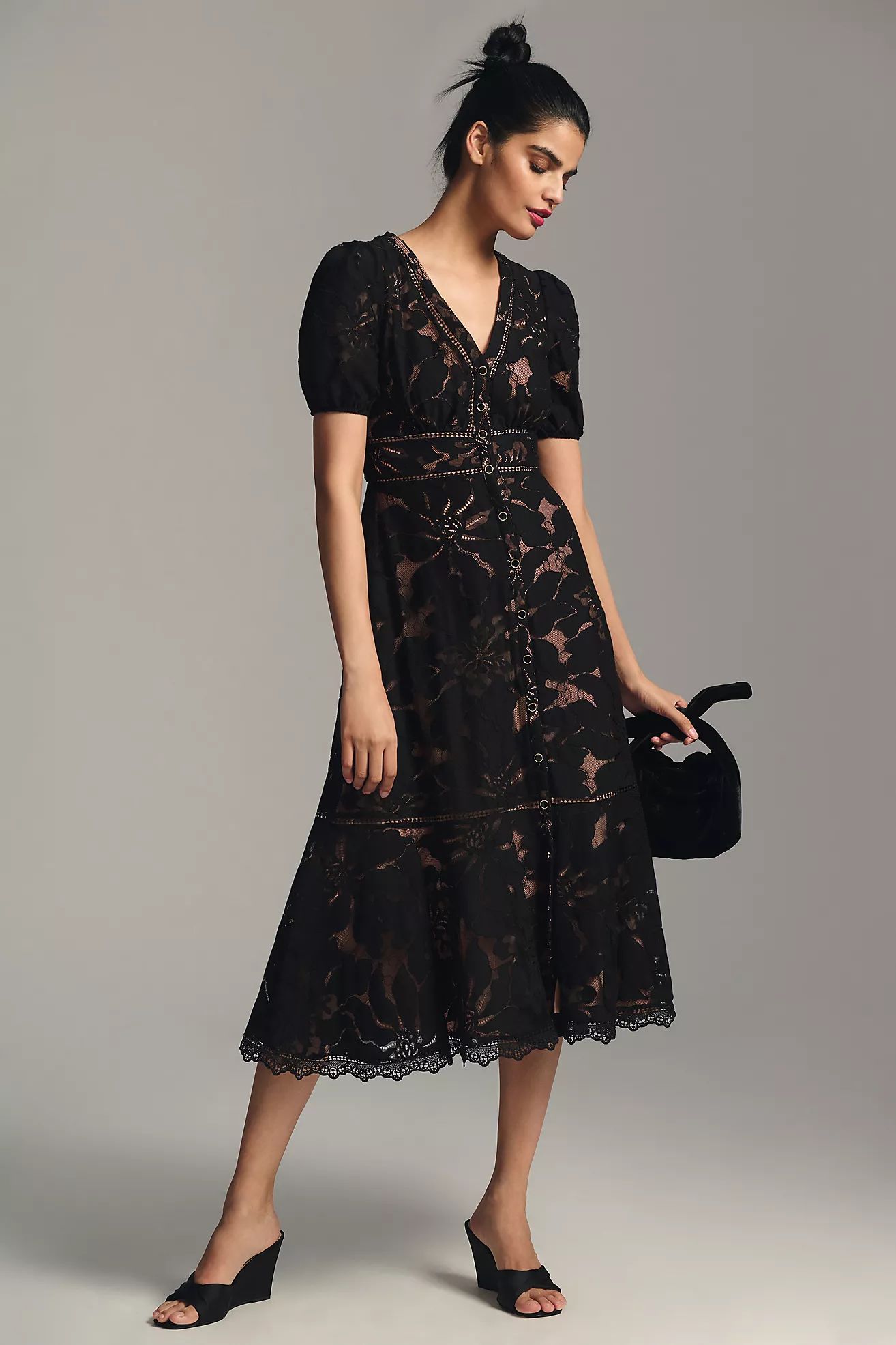 The Ophelia Puff-Sleeve Lace Dress | Anthropologie (US)