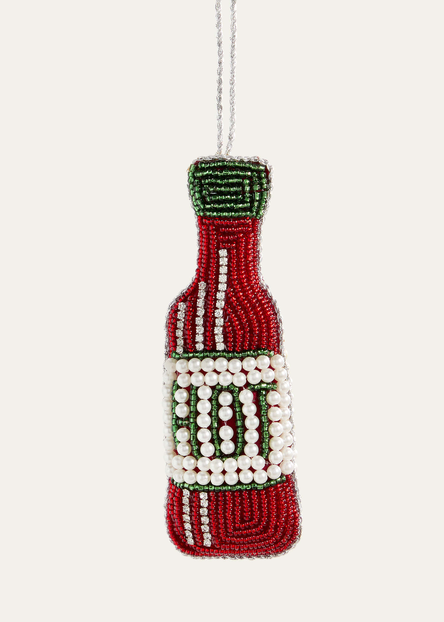 Sudha Pennathur Beaded Hot Sauce Christmas Ornament | Bergdorf Goodman