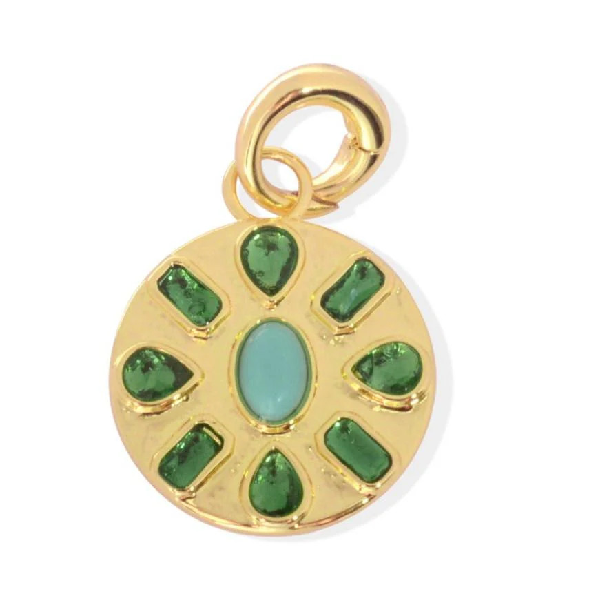 Emerald Turquoise Pendant Charm | Allie + Bess