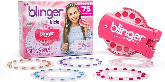 Blinger Dazzling Starter Kit Gem Stamper + 75 Assorted Colorful Acrylic Gems | Adhesive Safe for ... | Amazon (US)