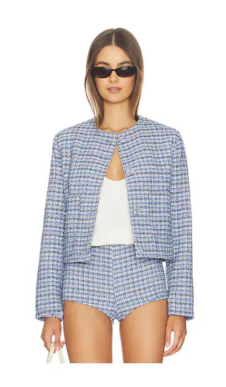 Tweed Jacket in Baby Blue | Revolve Clothing (Global)