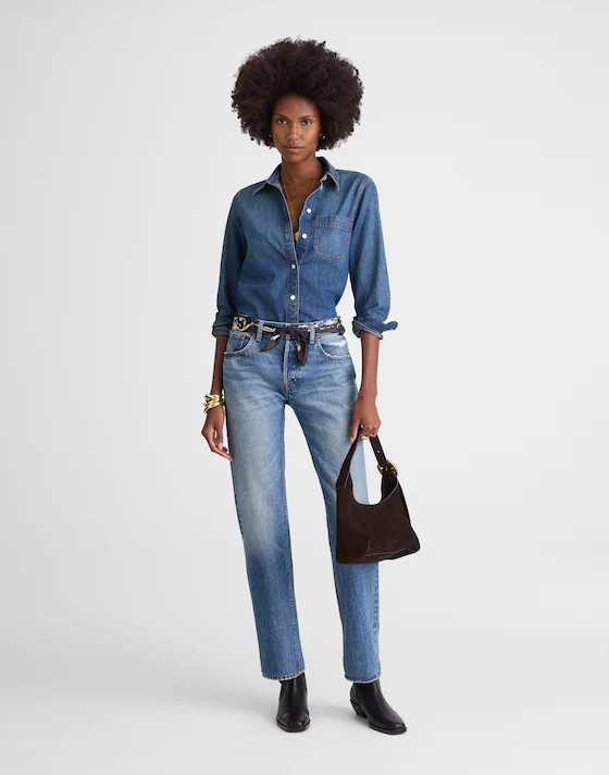 Tuckable Denim Shirt in Greendale Wash | Madewell