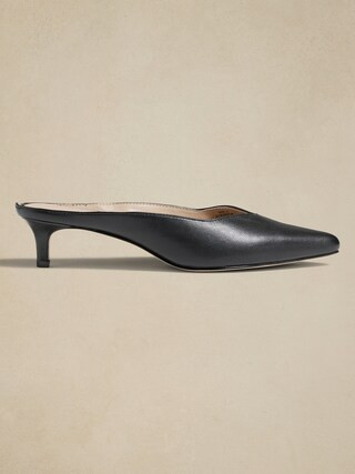 Leather Low-Heel Mule | Banana Republic Factory
