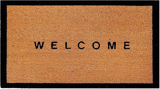 THEODORE MAGNUS Natural Coir Doormat with Non-Slip Backing - 17 x 30 - Outdoor/Indoor - Welcome M... | Amazon (US)