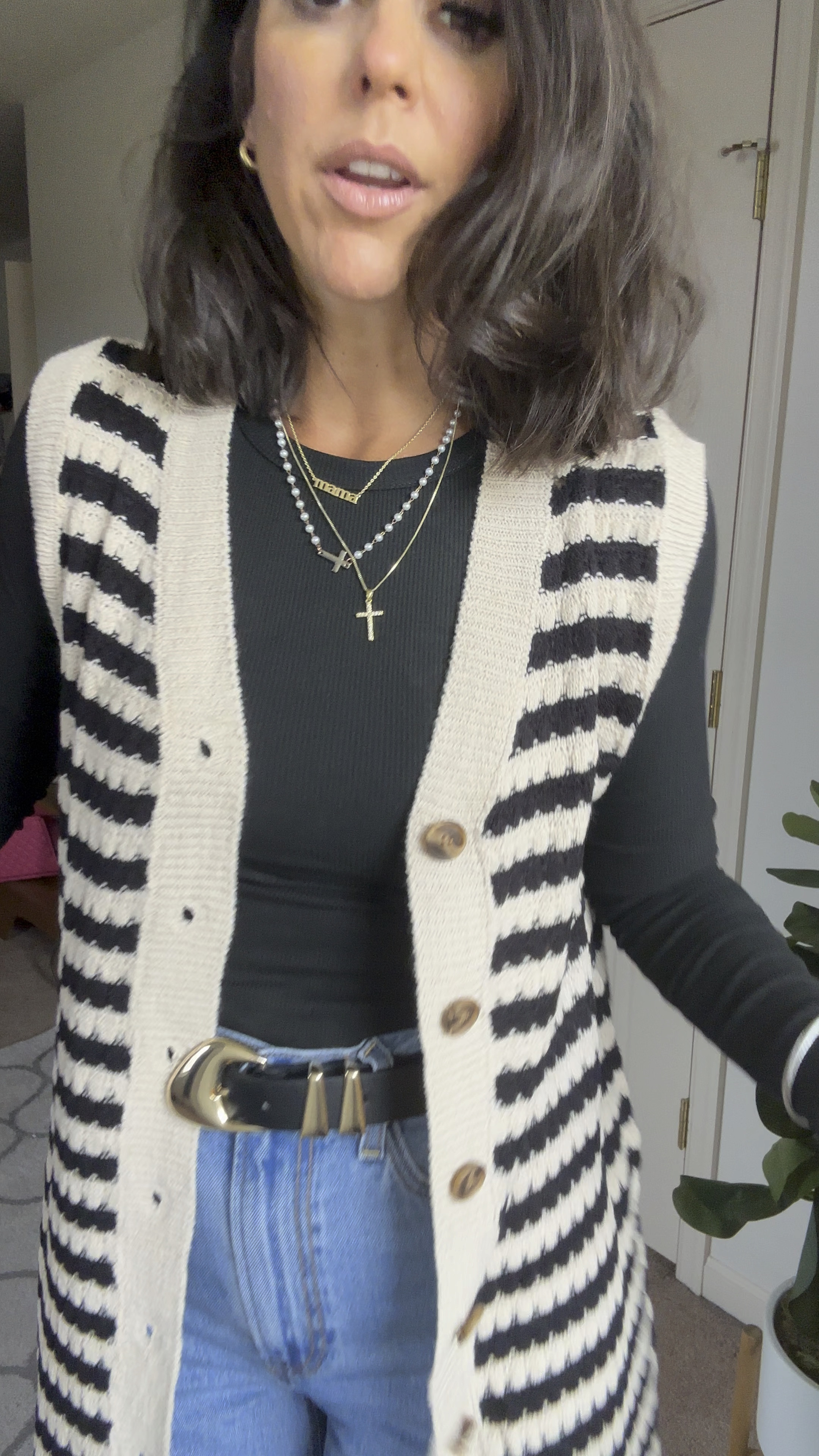 Today’s fit. I love this Amazon sweater dress! Works as a vest too! Size medium 
Size 27 in Levi jeans 

#LTKStyleTip #LTKSaleAlert #LTKFindsUnder100