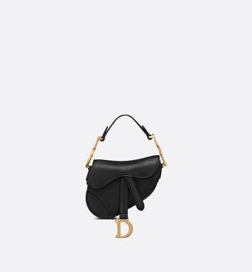 Micro Saddle Bag Black Goatskin | DIOR | Dior Beauty (US)