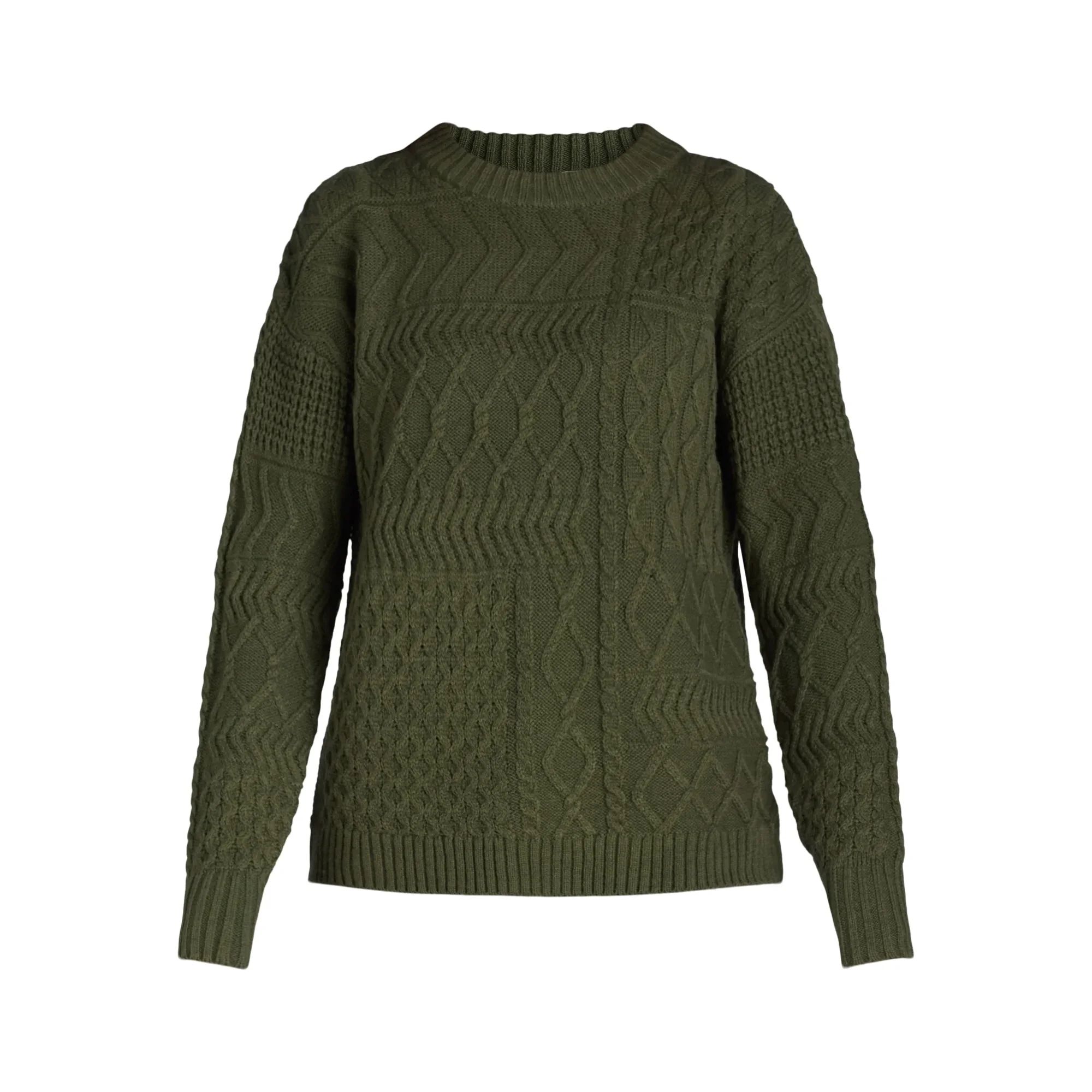 Time and Tru Women's and Women's Plus Mixed Stitch Sweater, Sizes XS-4X | Walmart (US)