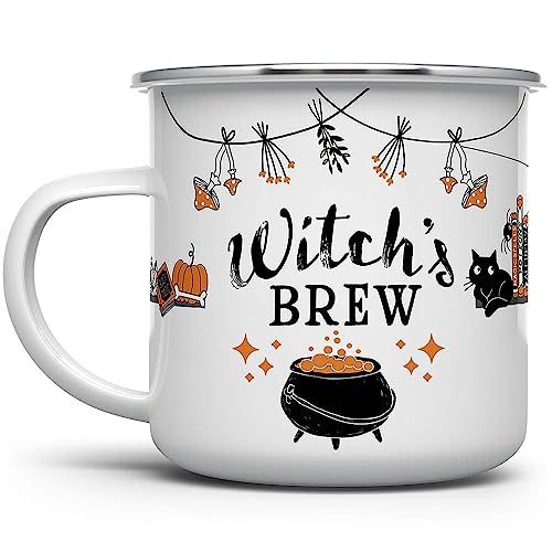 Halloween Fall Autumn Season Enamel Campfire Mug, Witch's Brew Outdoor Camping Coffee Cup, Gift f... | Amazon (US)