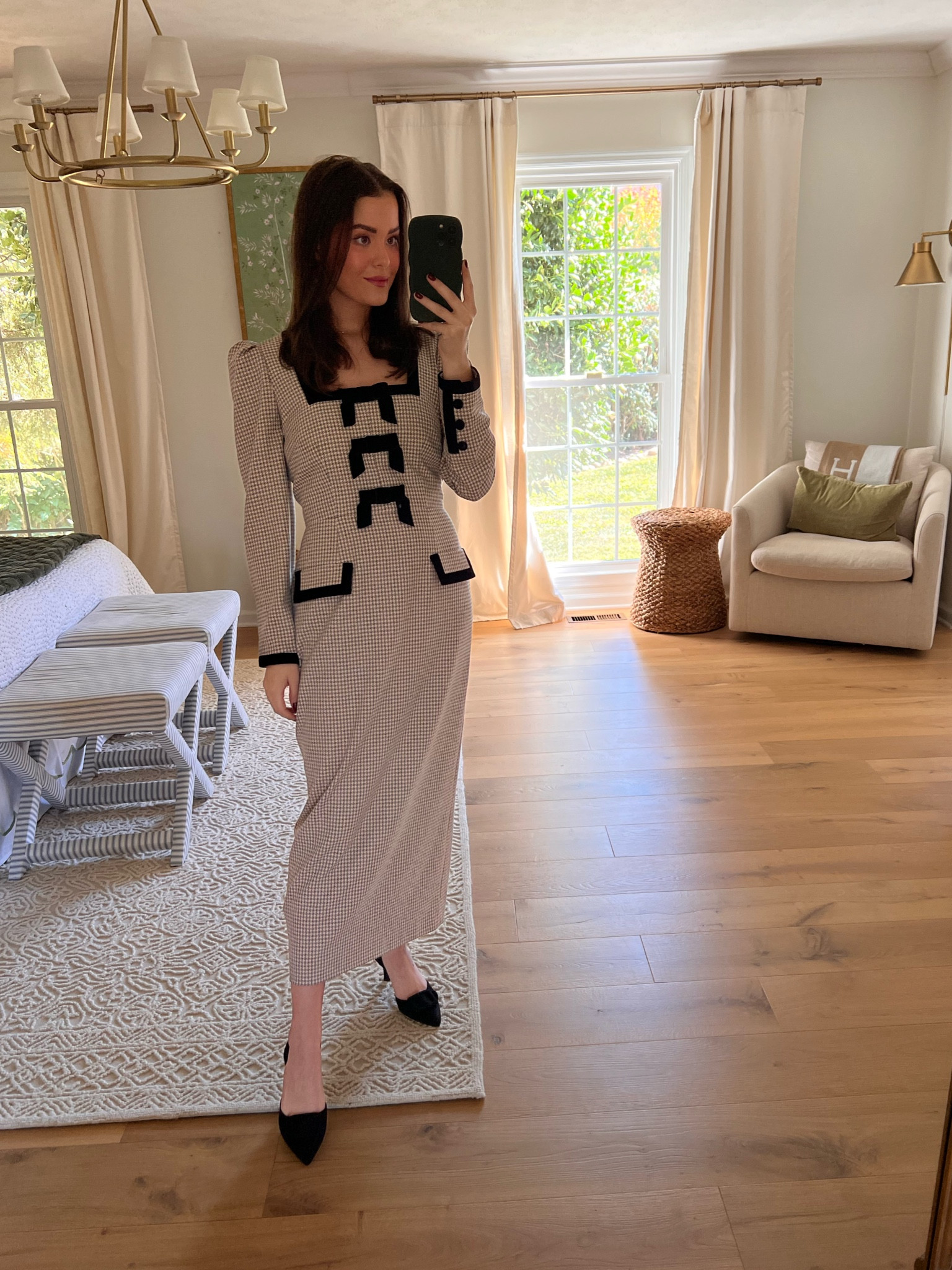 Catherine houndstooth bow detail dress / born on fifth x Antonio Melani collection at dillards 

#LTKHoliday