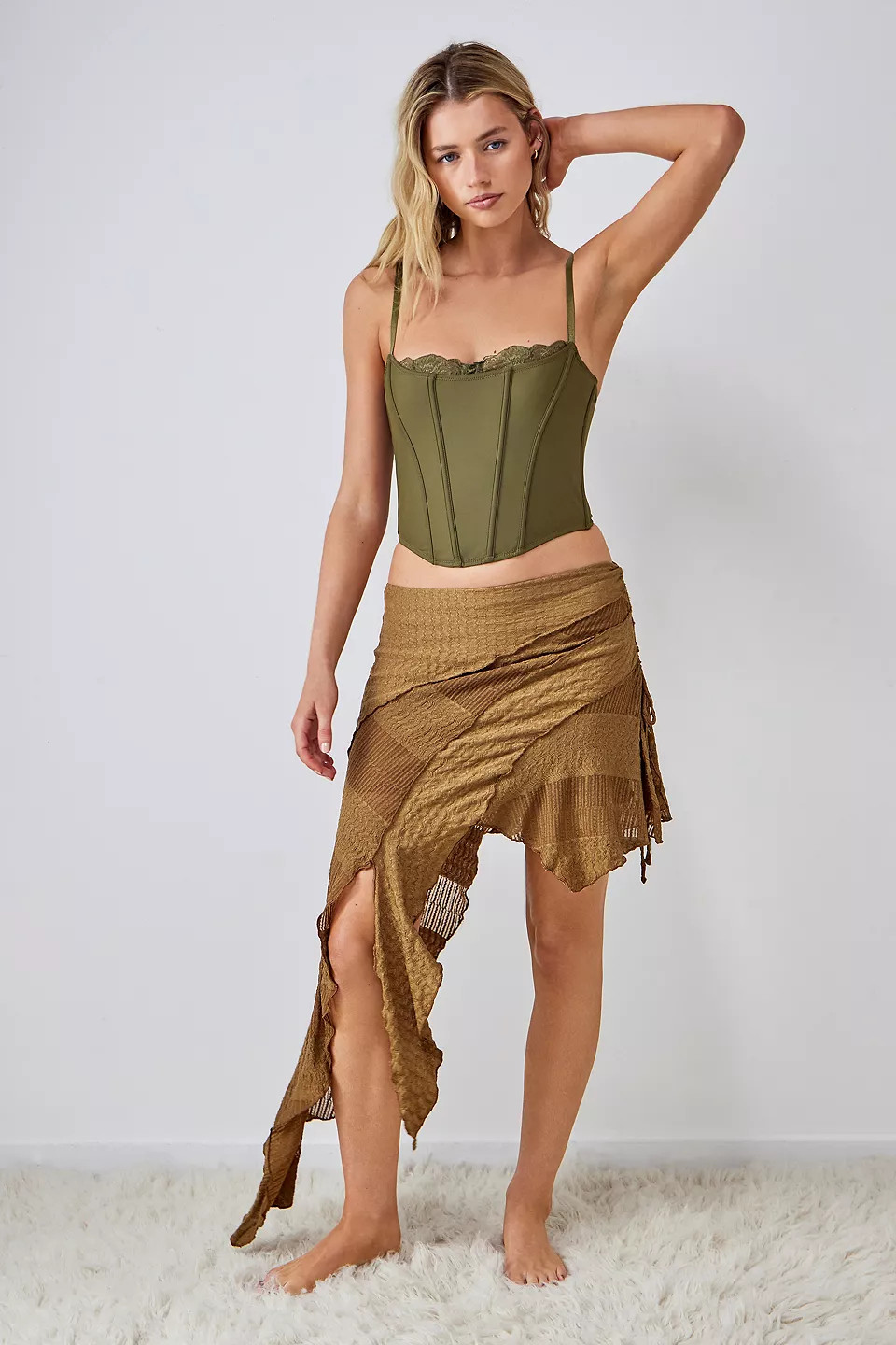 Out From Under Coucou Seamed Corset Top | Urban Outfitters (EU)