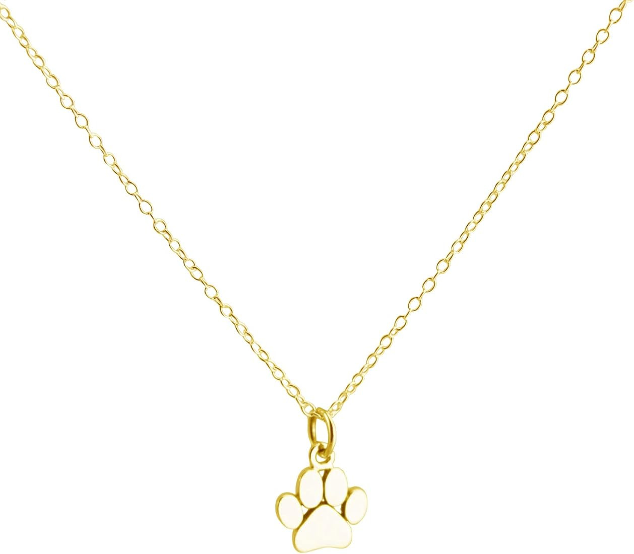 NOUMANDA Cute Paw Print Pendant Necklace Dog Necklace Cat Dog Two Tone Pubby Pet Animals Necklace... | Amazon (US)