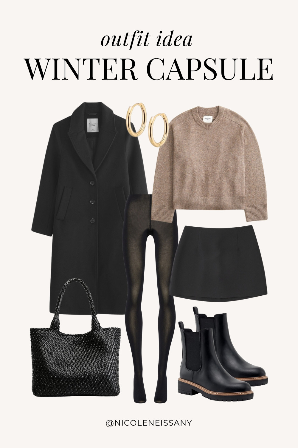 Winter Capsule Wardrobe Outfit Idea | winter capsule outfit, winter outfit, winter outfits, winter style, winter fashion, winter 2024 fashion, winter outfits 2024, winter trends 2024, winter outfit inspo, winter outfit inspiration, winter capsule wardrobe essentials, winter wardrobe essentials, winter closet essentials, winter essentials, winter basics, winter must haves, neutral capsule wardrobe, neutral outfit, neutral fashion, casual outfit, casual date night outfit, elevated casual outfit, brunch outfit, everyday outfit, errands outfit, work outfit, Abercrombie, Abercrombie denim, Abercrombie jeans, Amazon Fashion, Revolve, Lulus, Nordstrom, H&M, Nordstrom // winter coat, wool coat, winter sweater, sweaters, crewneck sweater, mini skirt, fleece lined tights, chelsea boots, woven tote bag, woven bag, gold hoop earrings

#LTKSeasonal #LTKShoeCrush #LTKItBag #LTKStyleTip #LTKFindsUnder50 #LTKFindsUnder100 #LTKTravel #LTKHome #LTKParties #LTKSaleAlert  

 