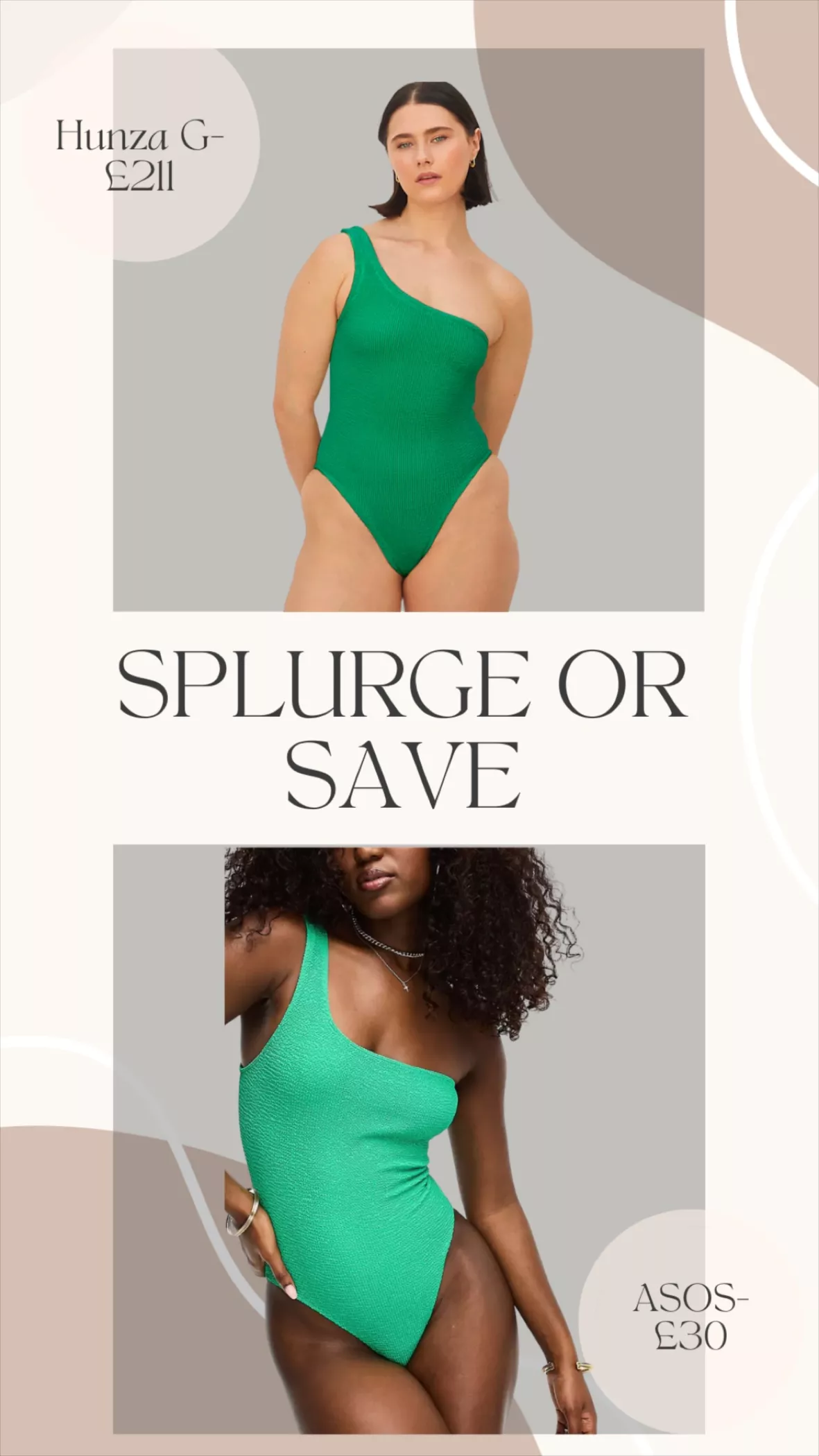 ASOS DESIGN crinkle low back swimsuit in jewel green