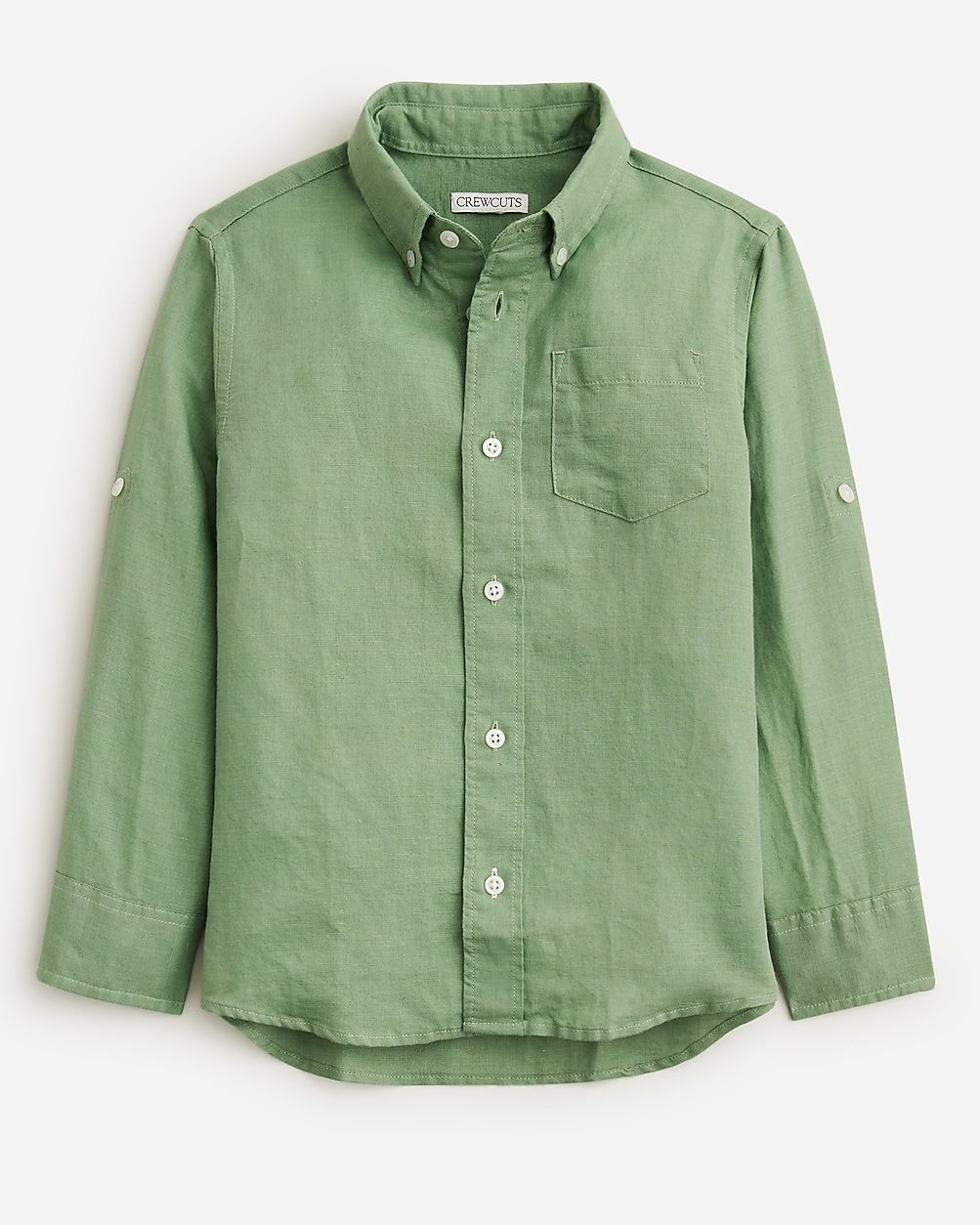 Kids' long-sleeve button-down linen shirt with sleeve tabs | J.Crew US