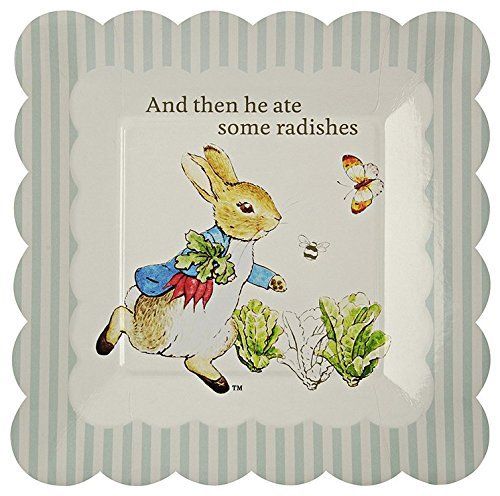 Meri Meri, Peter Rabbit Scallop Edge Plates, Birthday, Party Decorations - Small | Amazon (US)