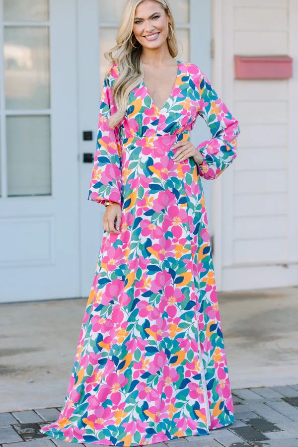 Just Feels Right Off White Floral Maxi Dress | The Mint Julep Boutique