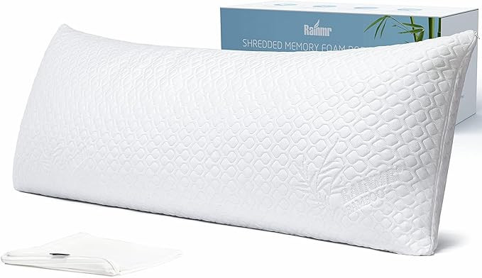 Shredded Memory Foam Full Body Pillow – Side Sleeper – Huggable Long Pillow for Body Relief ... | Amazon (US)