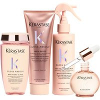 Kérastase Gloss Absolu Shampoo, Conditioner. Treatment Spray and Glaze Drops Hair Oil Routine | Look Fantastic (UK)