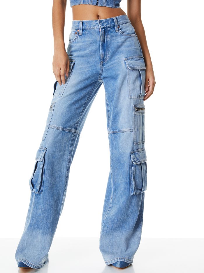 CAY BAGGY CARGO JEANS | Alice + Olivia