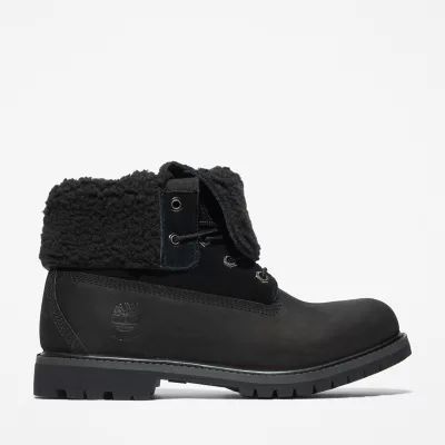 Timberland® Authentic Fold-over Boot for Women in Black | Timberland (UK)