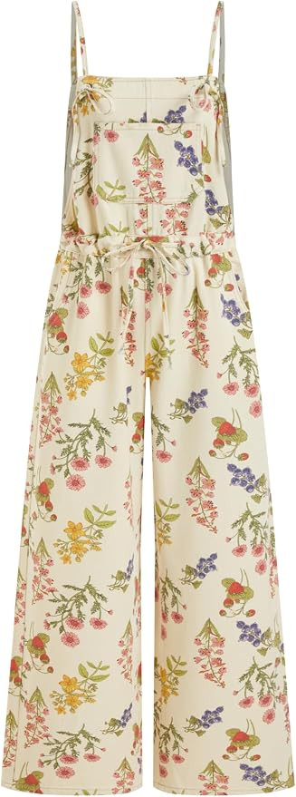 CIDER Denim Overalls for Women Bowknot Overalls with Adjustable Straps | Cute, Loose Fit, Drawstr... | Amazon (US)
