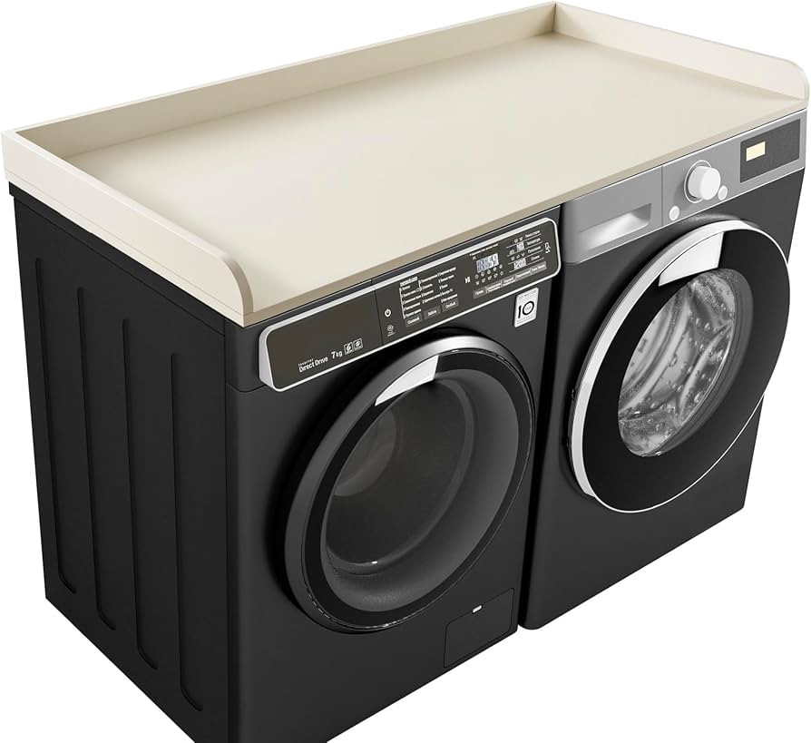Kaboon Washer Dryer Countertop, Melamine Countertop with Edge Rails - 27.5" Depth x 54" Width Lau... | Amazon (US)