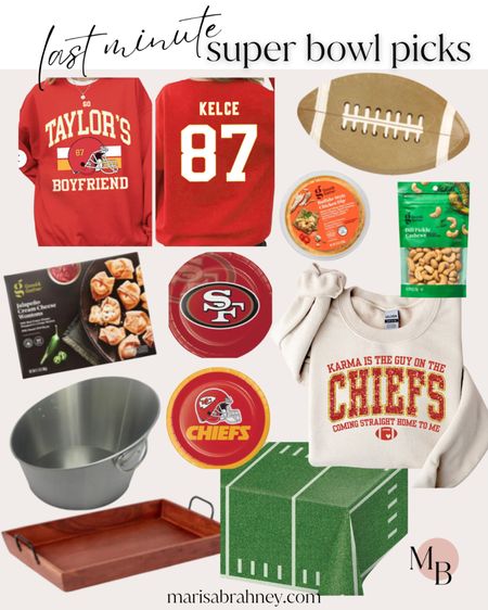 Last minute Super Bowl picks for a winning party! These Target, Amazon + Etsy finds will be the real MVP 🏈✅ #targetfinds #superbowl #swifties

#LTKfindsunder50 #LTKhome #LTKparties