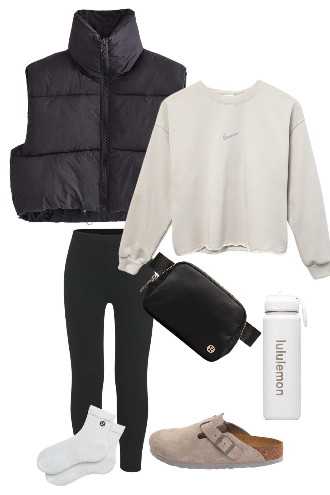 Back to school girls outfit 
Nike sweatshirt (L) 
Puffer vest 
Birkenstocks (5) 

#LTKFamily #LTKKids #LTKBacktoSchool
