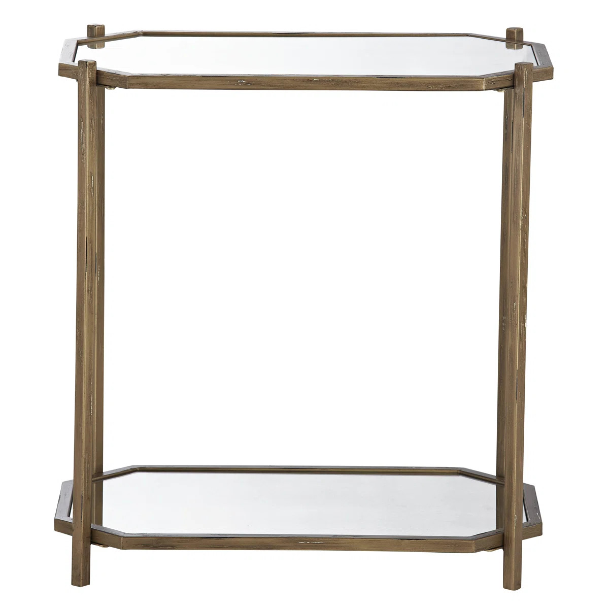 Mirrored Glass Top End Table | Wayfair North America
