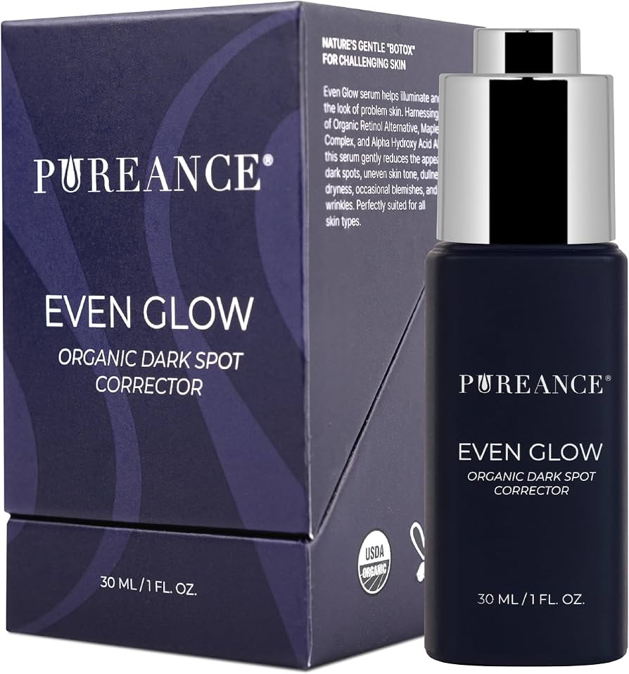 Even Glow - Suero orgánico de vitamina C para manchas oscuras en la cara, corrector de manchas o... | Amazon (US)