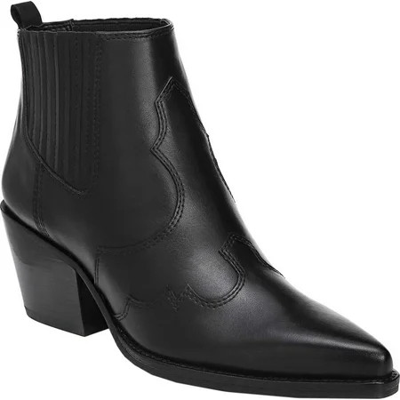 Women s Sam Edelman Winona Bootie Black Leather 7 M | Walmart (US)