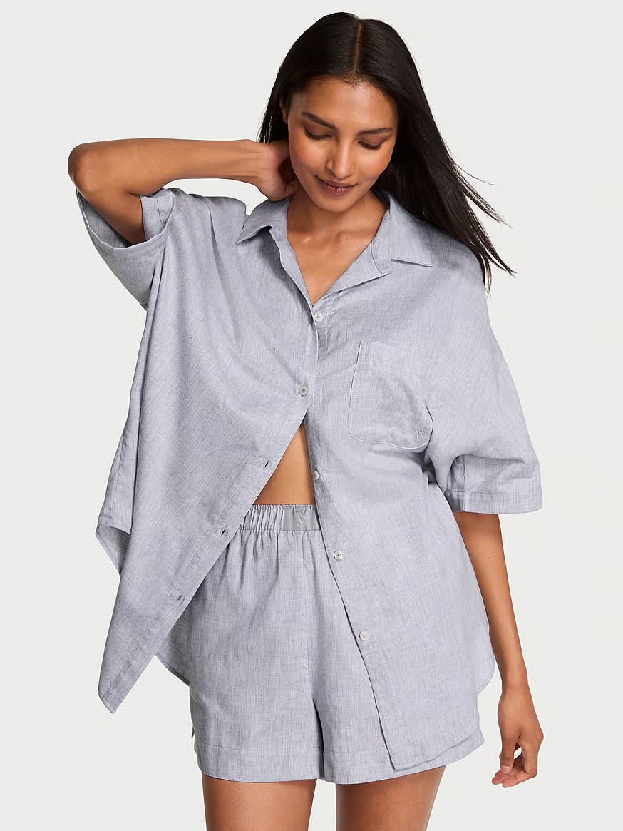 Buy Modal-Cotton Short Pajama Set, Pink Gingham - Order Pajamas Sets online - Victoria's Secret U... | Victoria's Secret (US / CA )