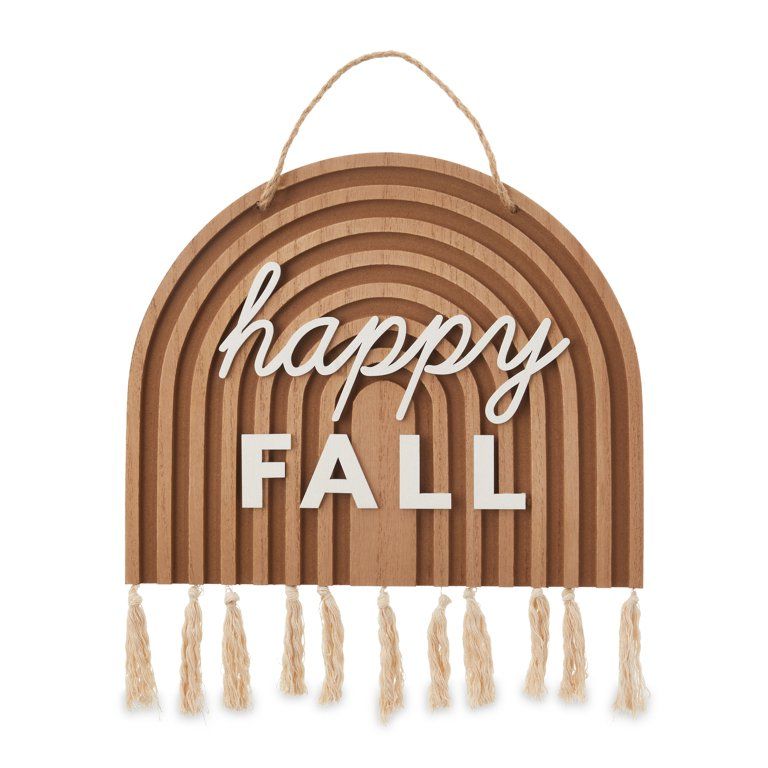 Way To Celebrate Harvest Wooden Rainbow Wall Sign | Walmart (US)