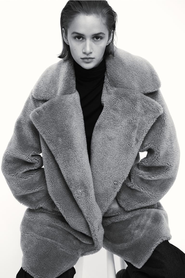 Fluffy coat - Brown - Ladies | H&M GB | H&M (UK, MY, IN, SG, PH, TW, HK)