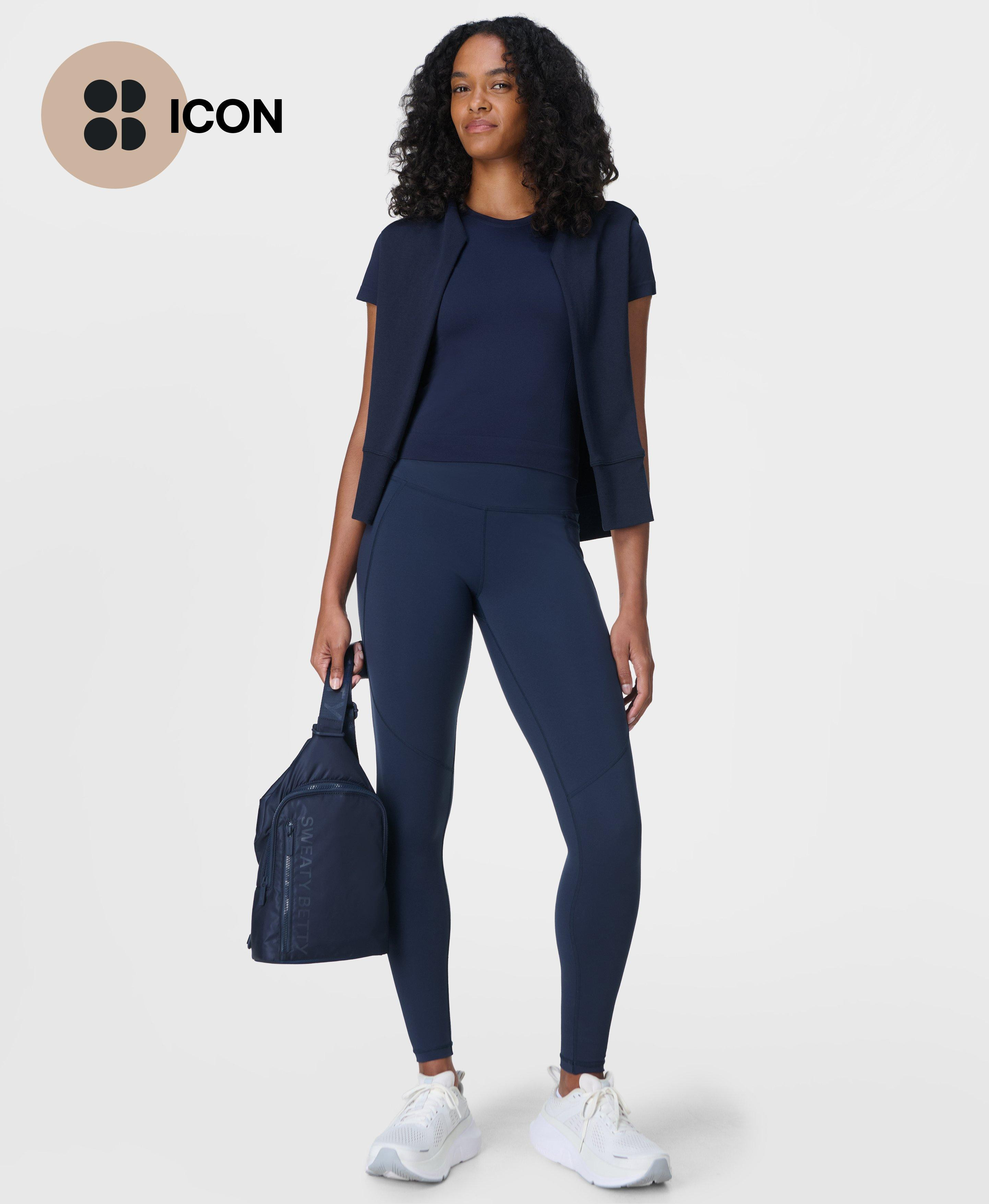 Power Gym Leggings - Navy Blue | Women's Leggings | Sweaty Betty | Sweaty Betty UK