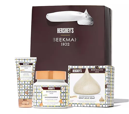 Beekman 1802 x Hershey's Snickerdoodle Bath & Body 3pc Collection - QVC.com | QVC