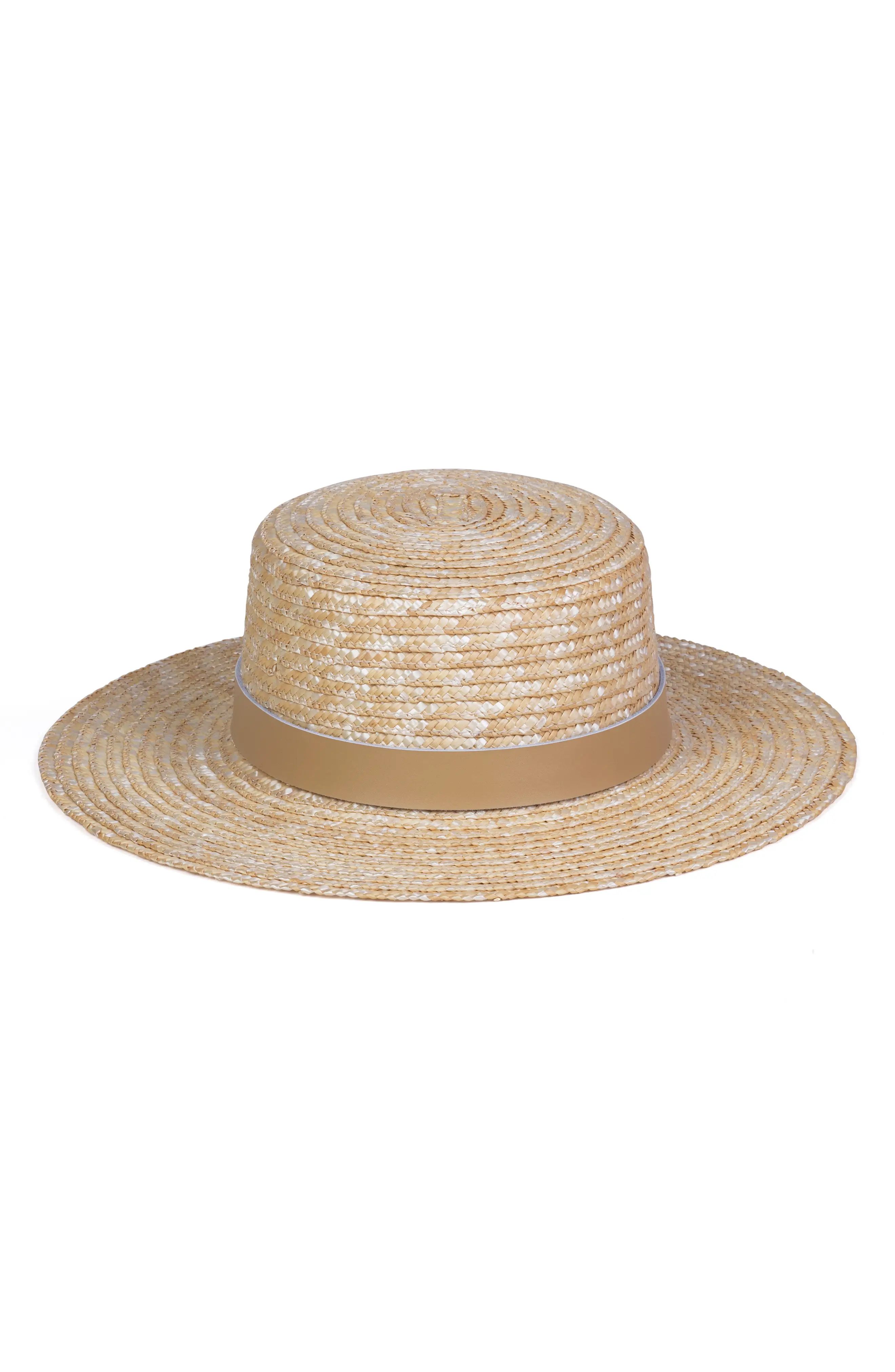 Women's Lack Of Color Spencer Leather Band Straw Hat - Brown | Nordstrom