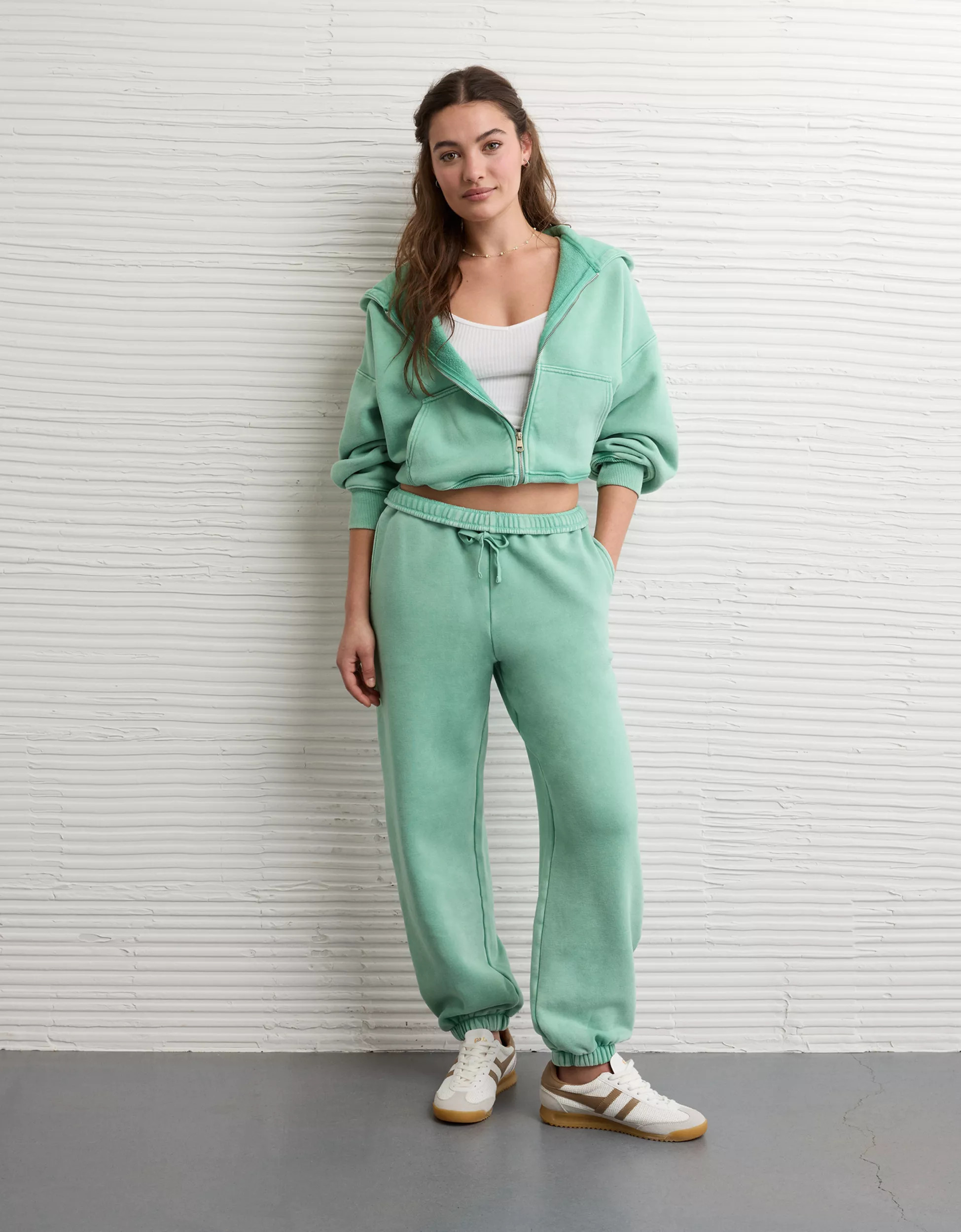 AE Full-Zip Balloon Sleeve Hoodie | American Eagle Outfitters (US & CA)